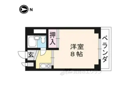 サンリッチ西浦(1K/4階)の間取り写真