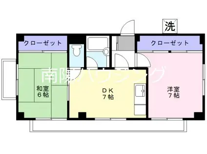 フレグラント吉祥寺(2DK/3階)の間取り写真