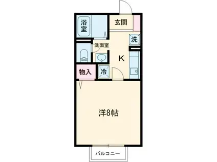 条南スクエア B棟(1K/2階)の間取り写真