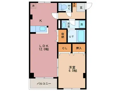 ラフォーレ2号館(1LDK/3階)の間取り写真