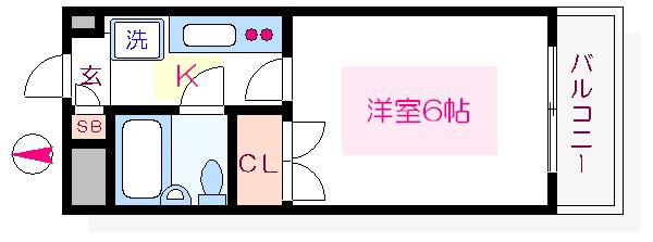 メゾンクレール(1K/3階)の間取り写真