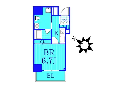 ベルシード横濱大通公園(1K/5階)の間取り写真