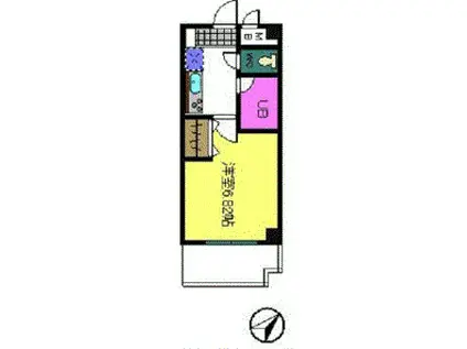 エスペランサ政所(1K/1階)の間取り写真