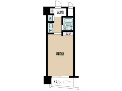 関内ロイヤルガーデン(ワンルーム/2階)の間取り写真