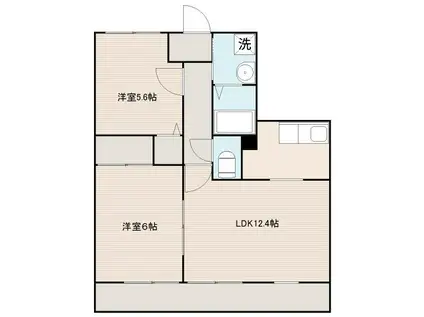 こぐまハウス円座(2LDK/2階)の間取り写真