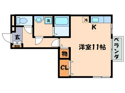 ウインオカダヤ(ワンルーム/2階)の間取り写真