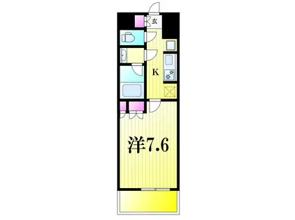 第18シントウキョウビル(1K/5階)の間取り写真