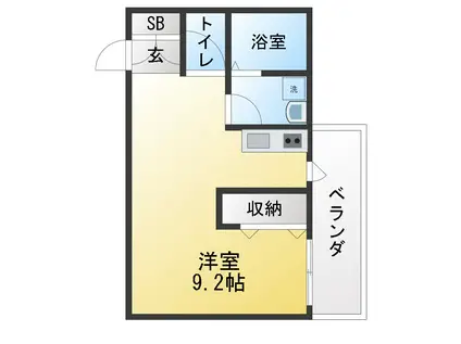 LEGALAND OTSUKA ウエスト(ワンルーム/1階)の間取り写真