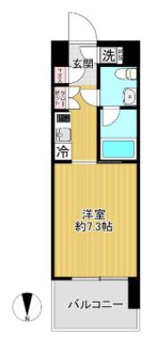 メインステージパーク大山(1K/3階)の間取り写真