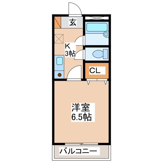 レジデンス923上諏訪(1K/2階)の間取り写真