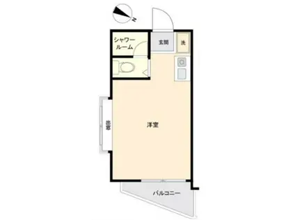 シャンブルIS(ワンルーム/3階)の間取り写真