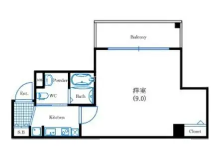 WELINA日本橋(1K/5階)の間取り写真