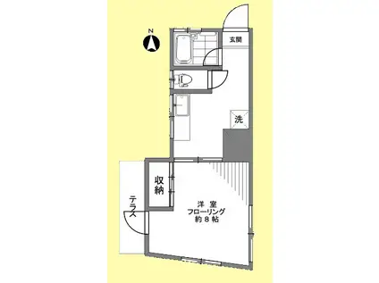 片山ハウス(1K/1階)の間取り写真