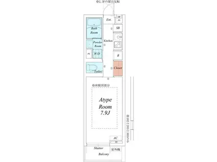 リブリ・みぺぽ(1K/2階)の間取り写真