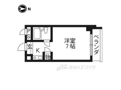 ノアーズアーク京都五条(ワンルーム/8階)の間取り写真