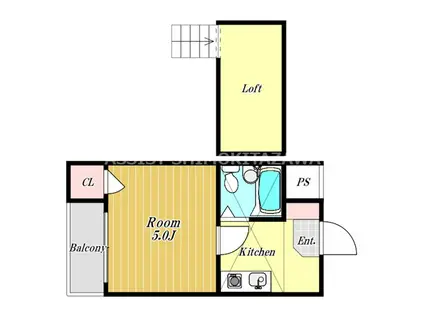 ルネ下北(1K/3階)の間取り写真