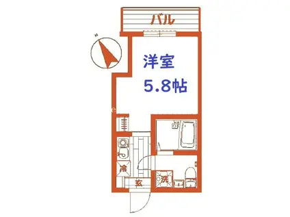 MS日吉ハイム(1K/1階)の間取り写真