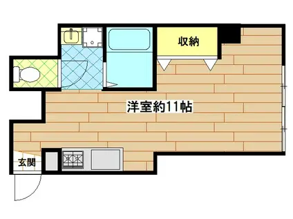 コーポキク(ワンルーム/2階)の間取り写真