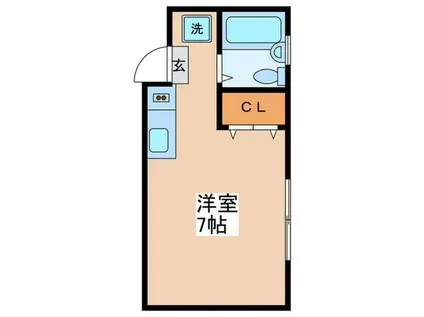 メゾン・ブラン(ワンルーム/2階)の間取り写真