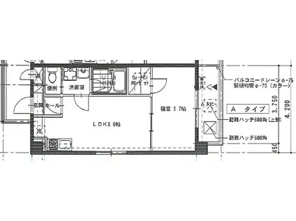 レスコ春日の杜(1LDK/2階)の間取り写真