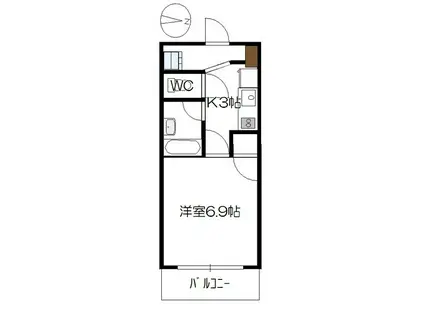 センチュリーコート(1K/4階)の間取り写真