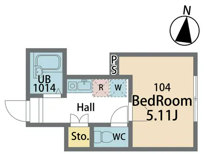 MOCA(1K/1階)の間取り写真