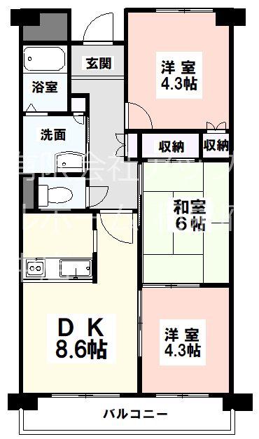モナーク・シャトー(3LDK/3階)の間取り写真