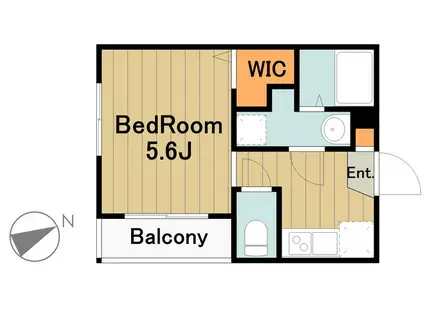 メルディア上溝(1K/3階)の間取り写真