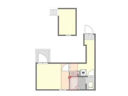 シャンテ谷在家(1K/3階)の間取り写真