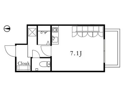 GRANDSTORY自由が丘(ワンルーム/2階)の間取り写真