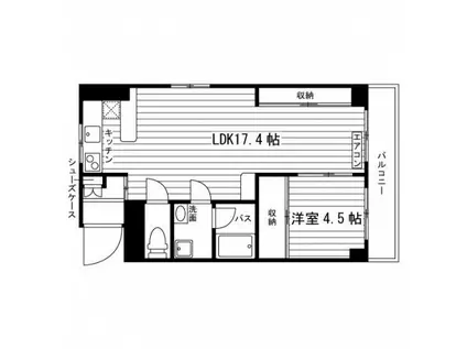 シャトレ・カルム衣笠(1LDK/3階)の間取り写真