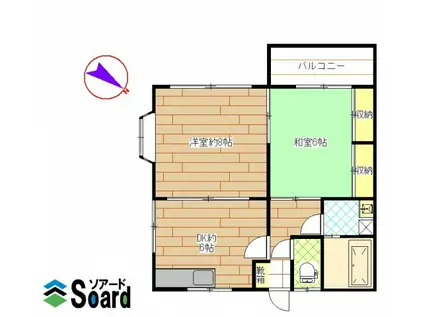 フォレスト伊香保(2DK/2階)の間取り写真