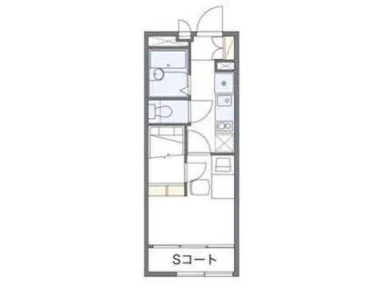 レオパレスHARMONY(1K/1階)の間取り写真