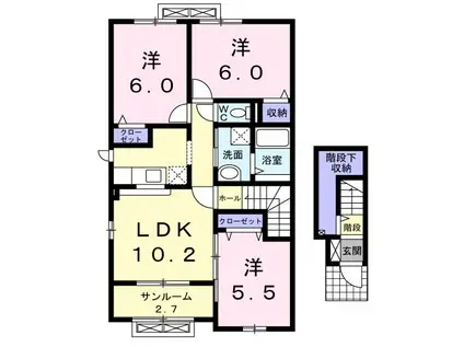 フォルス・ラーマ5(3LDK/2階)の間取り写真