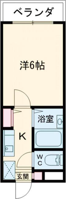 新大宮シティ・パル(1K/2階)の間取り写真