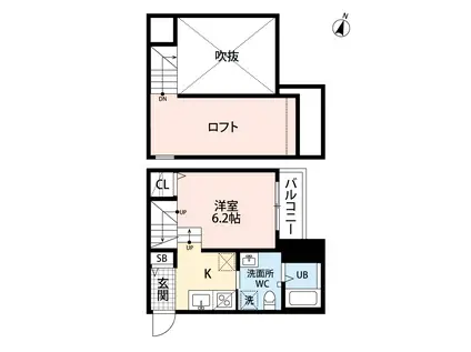 シャラロステ井尻(ワンルーム/2階)の間取り写真