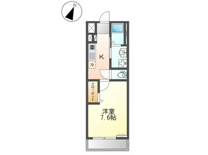 AVENIR MAY 東加古川(1K/2階)の間取り写真