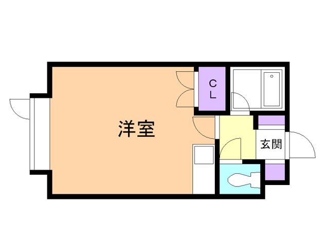 メゾンシエナI(ワンルーム/1階)の間取り写真