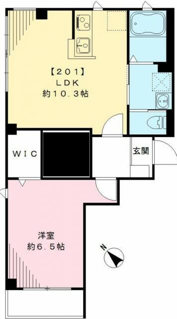 グランピエール(1LDK/2階)の間取り写真