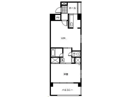 アルテサウスタワー(1LDK/5階)の間取り写真