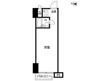 新宿ダイカンプラザA館(ワンルーム/6階)の間取り写真