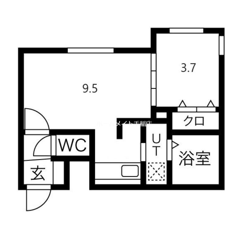 FーHOUSE発寒(1LDK/3階)の間取り写真