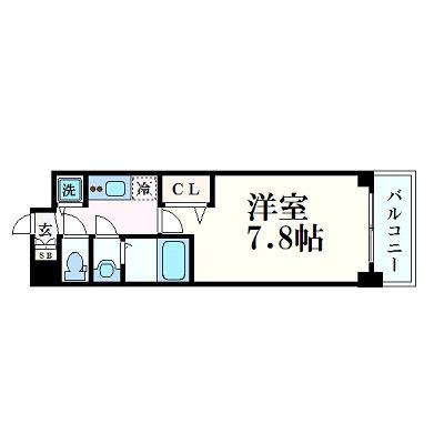 プレサンス丸の内雅殿(1K/11階)の間取り写真
