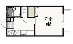 ピアチェーレA(1K/1階)の間取り写真