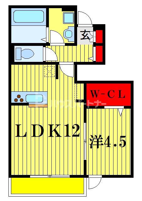ルーチェ(1LDK/1階)の間取り写真