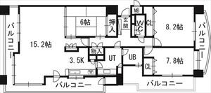 PRIME URBAN円山北四条(3LDK/6階)の間取り写真