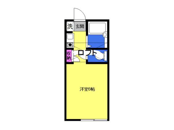 ルミエールミタ(1K/1階)の間取り写真