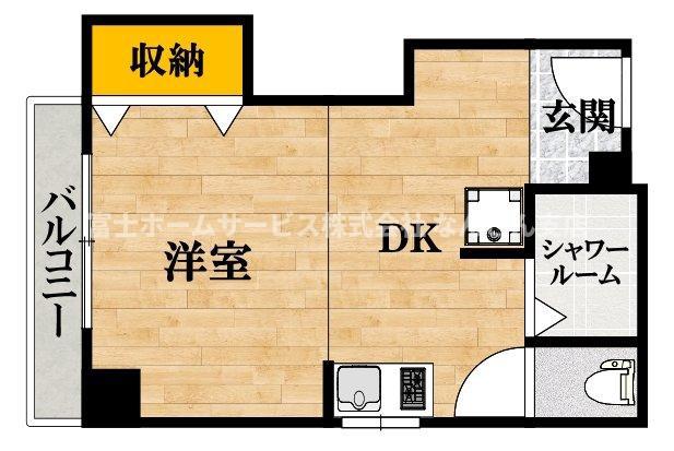 ハイツフルネス(1DK/2階)の間取り写真