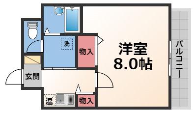 コージー太閤(1K/7階)の間取り写真