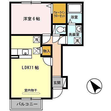 ルビナグランデS-I(1LDK/1階)の間取り写真